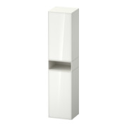 Duravit Armoire haute Zencha 40x36x176 cm, 2 portes, à gauche, verre blanc/blanc mat