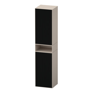 Duravit Armoire haute Zencha 40x36x176 cm, 2 portes, à gauche, verre mat