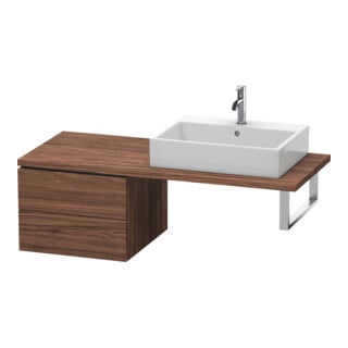 Duravit Armoire L-Cube 52x54,7 cm, noyer foncé, pour console, 2 tiroirs