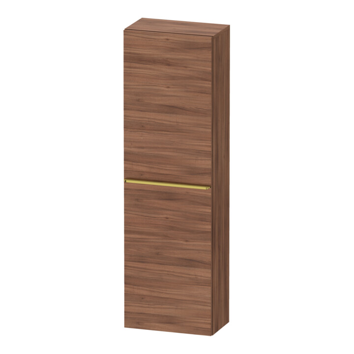 Duravit Armoire mi-haute D-Neo 40x24 cm, 1 porte, 4 étagères, à gauche, blanc poli/Naturel nu