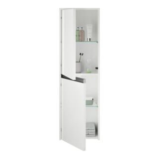 Duravit Armoire mi-haute Ketho.2 40x24x132 cm, 2 portes, raccord à droite, blanc mat