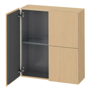 Duravit Armoire mi-haute L-Cube 70x24,3x80 cm, 2 portes, chêne naturel