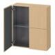 Duravit Armoire mi-haute L-Cube 70x24,3x80 cm, 2 portes, chêne naturel-1