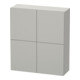 Duravit Armoire mi-haute L-Cube 70x24,3x80 cm, 2 portes, gris béton mat-1