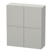 Duravit Armoire mi-haute L-Cube 70x24,3x80 cm, 2 portes, gris béton mat