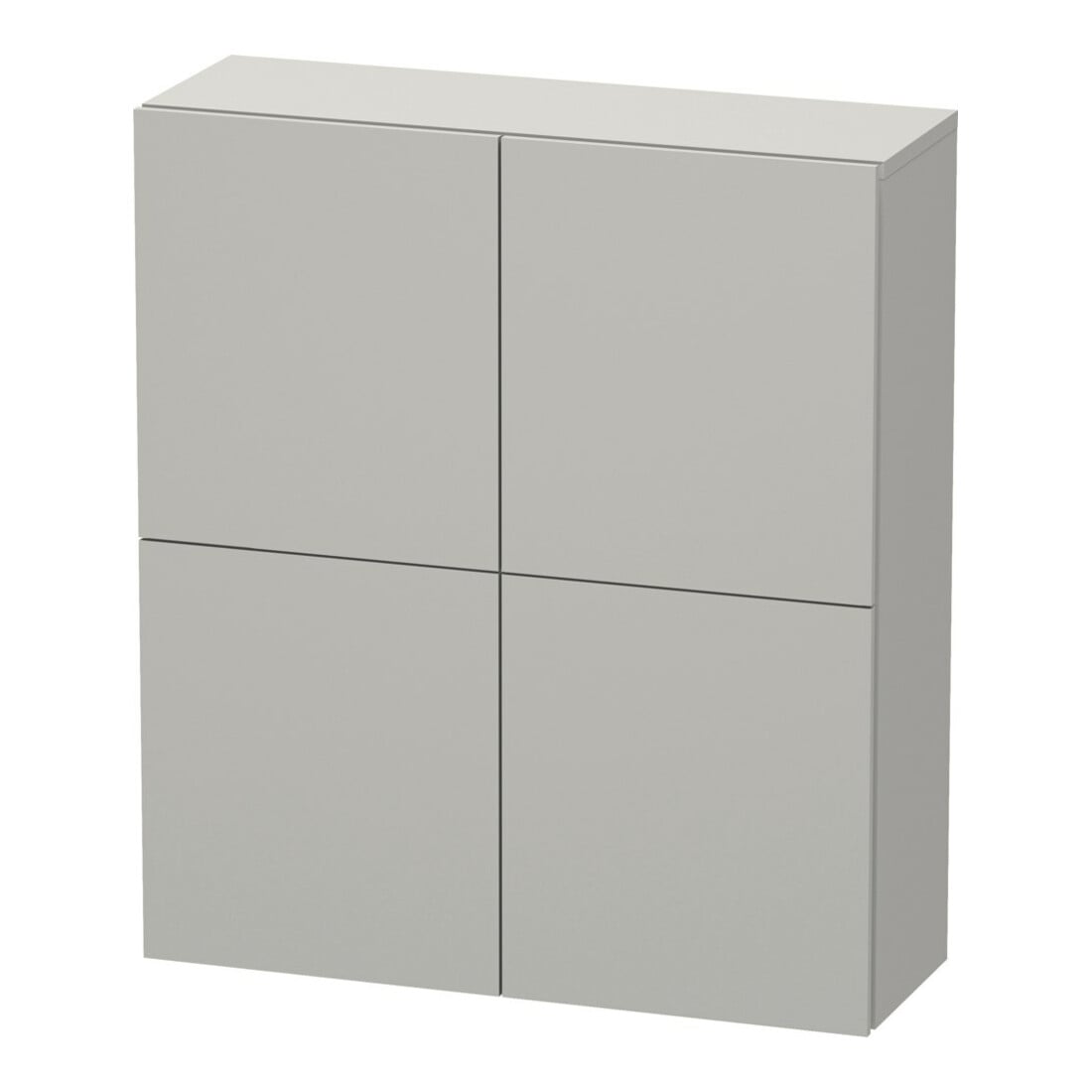 Duravit Armoire mi-haute L-Cube 70x24,3x80 cm, 2 portes, gris béton mat