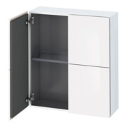 Duravit Armoire mi-haute L-Cube 70x24,3x80cm, 2 portes, blanc brillant