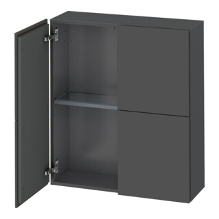 Duravit Armoire mi-haute L-Cube 70x24,3x80cm, 2 portes, graphite mat