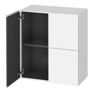 Duravit Armoire mi-haute L-Cube 70x36,3x80 cm, 2 portes, blanc mat