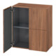 Duravit Armoire mi-haute L-Cube 70x36,3x80 cm, 2 portes, noyer naturel-1