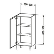Duravit Armoire mi-haute L-Cube indiv., porte droite, graphite super mat-2