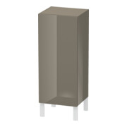 Duravit Armoire mi-haute L-Cube indiv., porte gauche, gris flanelle brillant