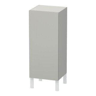 Duravit Armoire mi-haute L-Cube individuelle, porte gauche, gris béton mat