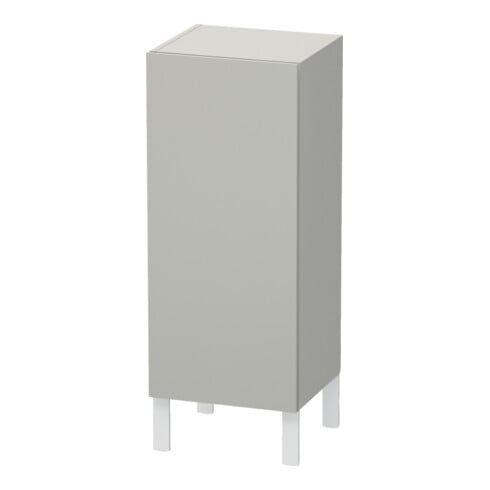 Duravit Armoire mi-haute L-Cube individuelle, porte gauche, gris béton mat
