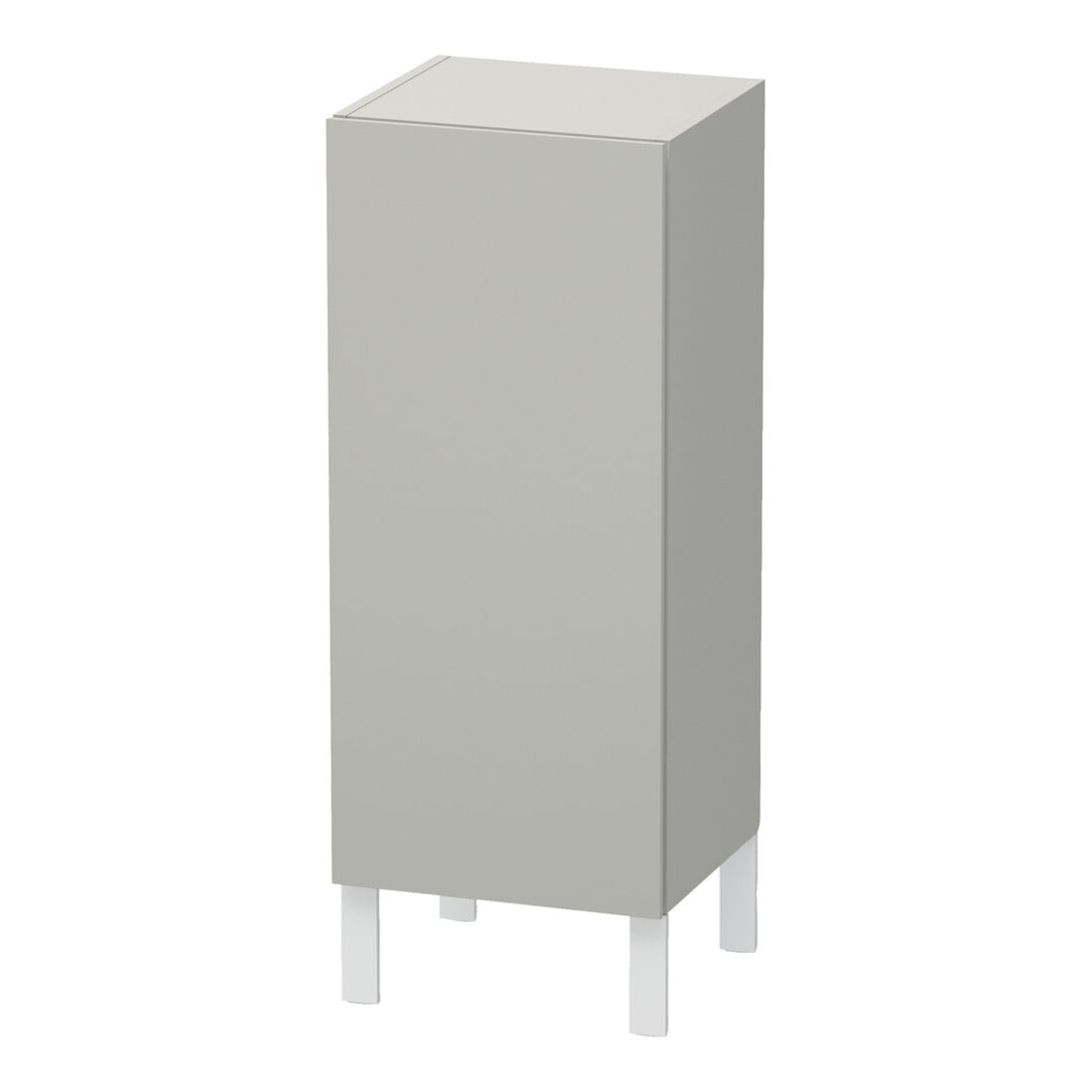 Duravit Armoire mi-haute L-Cube individuelle, porte gauche, gris béton mat