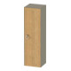 Duravit Armoire mi-haute White Tulip 40x36x132 cm, 1 porte avec poignée, blanc, effet bois naturel-1