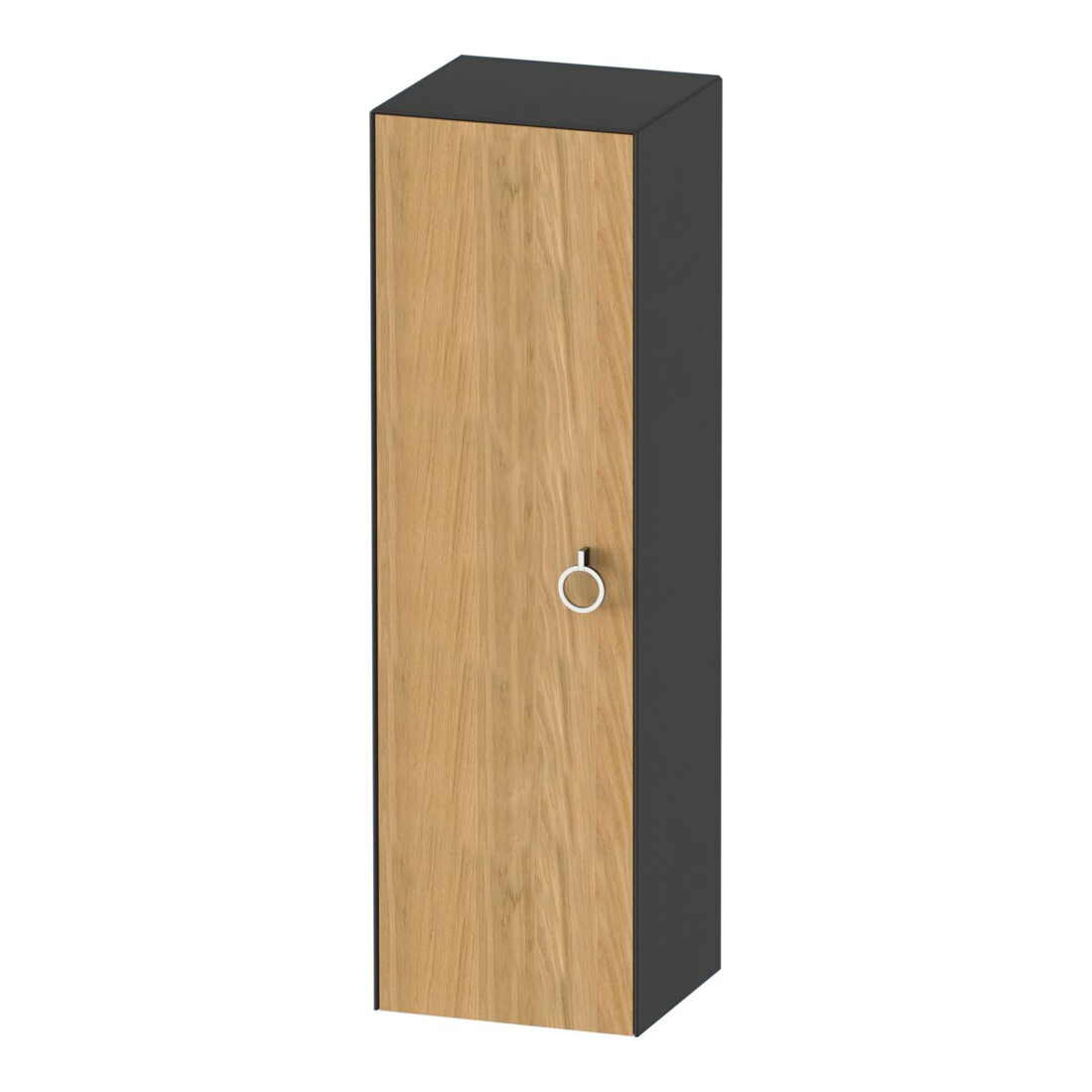 Duravit Armoire mi-haute White Tulip 40x36x132 cm, 1 porte avec poignée, gris naturel mat