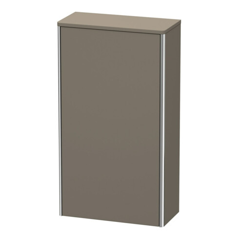 Duravit Armoire mi-haute XSquare 50x23,6x89,6 cm, p. droite, face grise satinée
