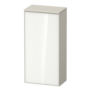 Duravit Armoire mi-haute Zencha 40x24x81,9 cm, 1 porte, à droite, verre taupe mat