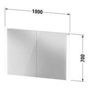 Duravit Armoire miroir 220-240V Ketho.2 15,7x100x70cm, C, 2 portes LKZ1-5