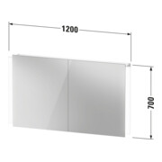 Duravit Armoire miroir 220-240V Ketho.2 15,7x120x70cm, WBL EEK C, 2 portes LKZ1-4