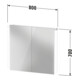 Duravit Armoire miroir 220-240V Ketho.2 15,7x80x70cm, C, 2 portes LKZ2-2