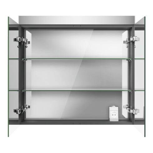 Duravit Armoire miroir Best Version 81x14,8x76 cm, 15 W, 2 portes, LED