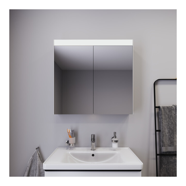 Duravit Armoire miroir Best Version 81x14,8x76 cm, 15 W, 2 portes, LED