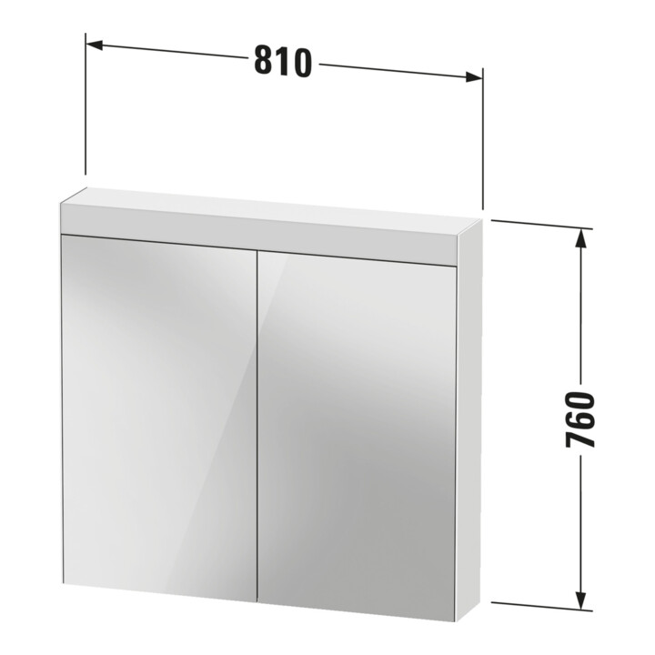 Duravit Armoire miroir Best Version 81x14,8x76 cm, 15 W, 2 portes, LED