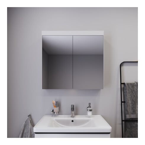 Duravit Armoire miroir Best Version 81x14,8x76 cm, 15 W, 2 portes, LED