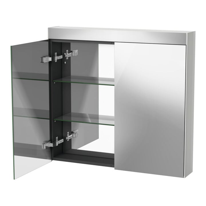 Duravit Armoire miroir Best Version 81x14,8x76 cm, 15 W, 2 portes, LED
