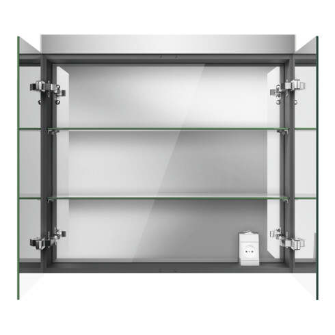 Duravit Armoire miroir Best Version 81x14,8x76 cm, 15 W, 2 portes, LED