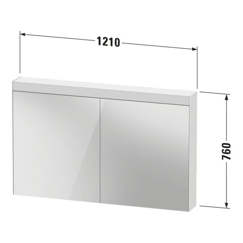 Duravit Armoire miroir Better Version 121x76x14,8 cm, 19 W, 2 portes, LED