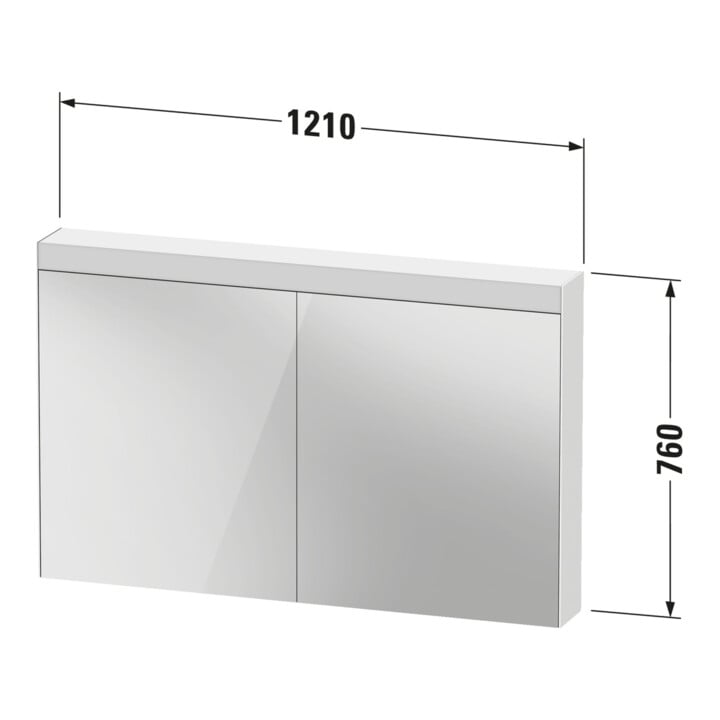 Duravit Armoire miroir Better Version 121x76x14,8 cm, 19 W, 2 portes, LED