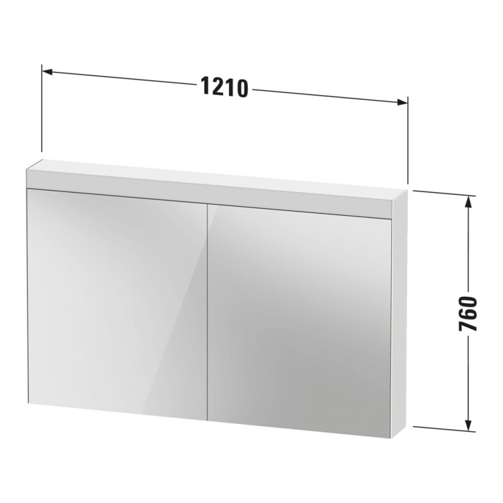 Duravit Armoire miroir Better Version 121x76x14,8 cm, 19 W, 2 portes, LED