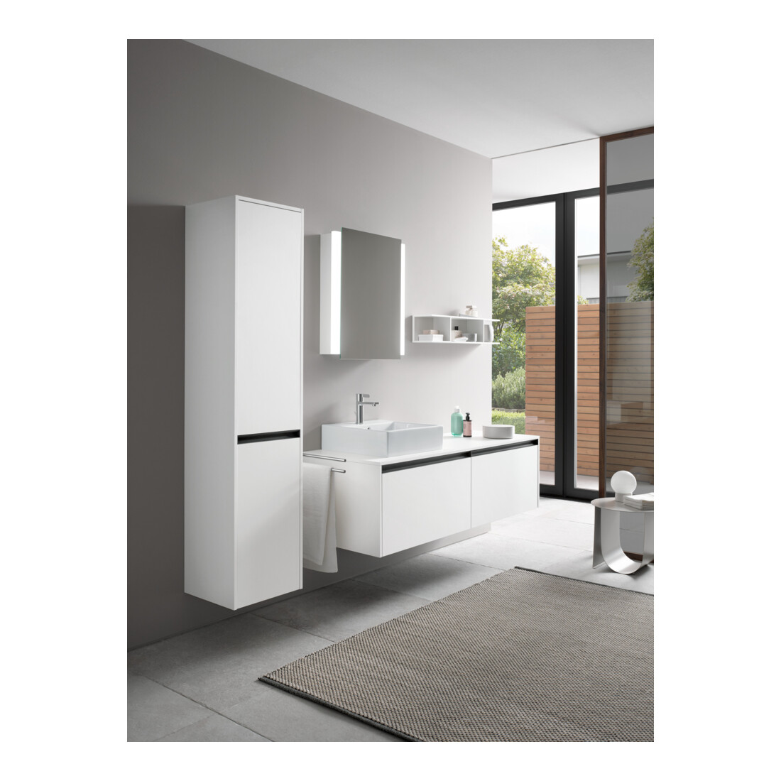 Duravit Armoire miroir Ketho.2 60x15,7x70 cm, LED, à gauche, avec éclairage lavabo
