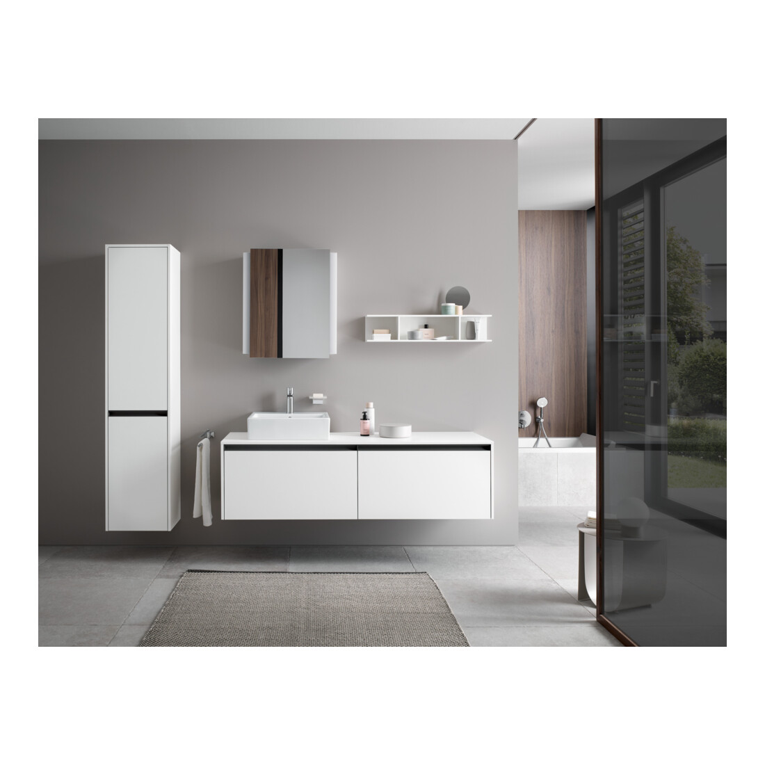 Duravit Armoire miroir Ketho.2 60x15,7x70 cm, LED, à gauche, avec éclairage lavabo