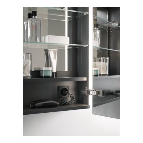 Duravit Armoire miroir Ketho.2 60x15,7x70 cm, LED, gauche, sans éclairage lavabo