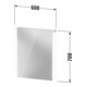 Duravit Armoire miroir Ketho.2 60x15,7x70 cm, LED, gauche, sans éclairage lavabo