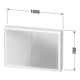 Duravit Armoire miroir L-Cube 100x70x15,5 cm, blanc mat, sans éclairage lavabo