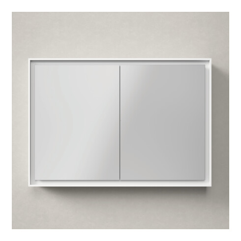 Duravit Armoire miroir L-Cube 100x70x15,5 cm, graph ma, avec éclairage lavabo