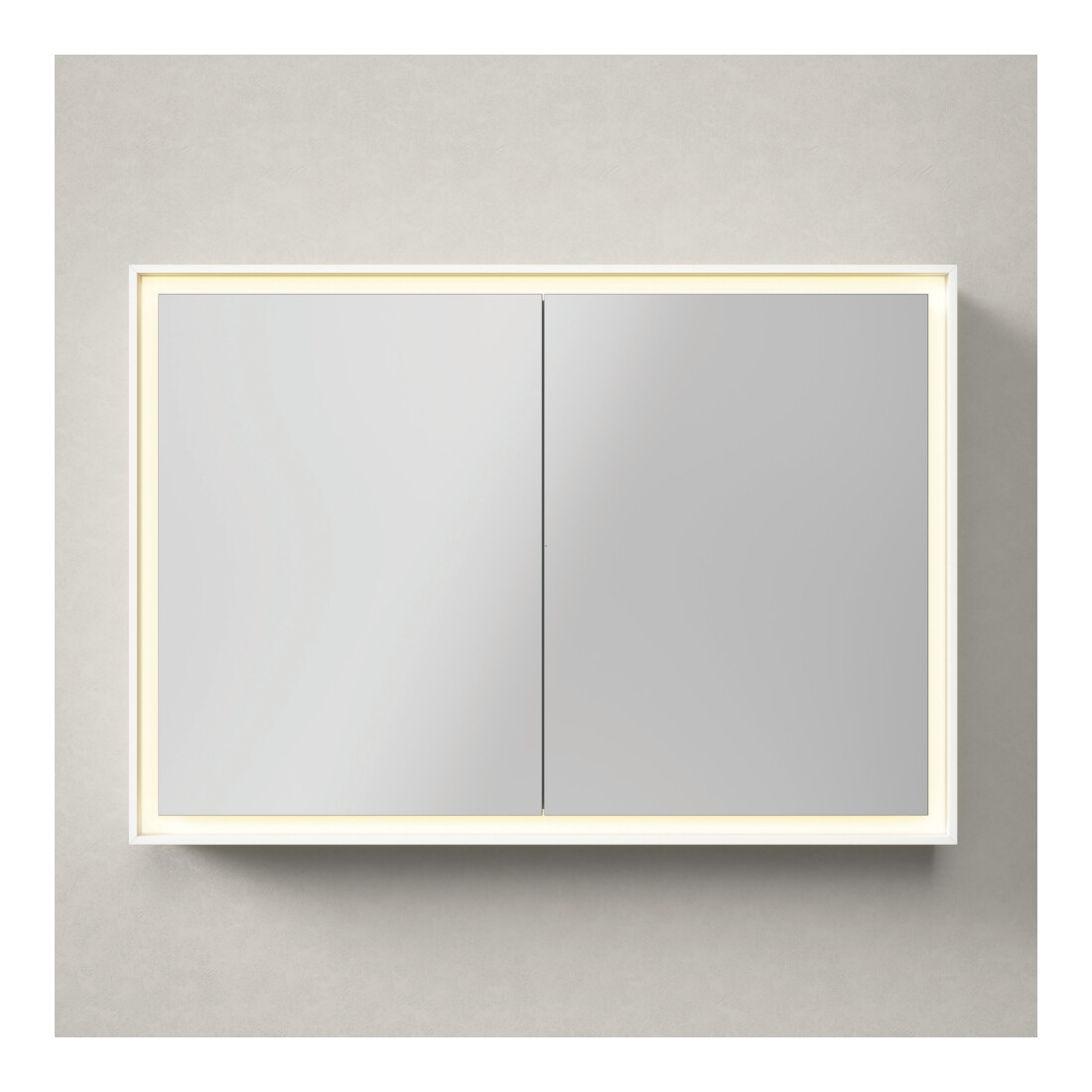 Duravit Armoire miroir L-Cube 100x70x15,5cm, blanc mat, avec éclairage lavabo