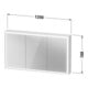 Duravit Armoire miroir L-Cube 120x70x15,5 cm, graph ma, sans éclairage lavabo