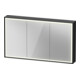 Duravit Armoire miroir L-Cube 120x70x15,5 cm, graphite, avec éclairage lavabo-1
