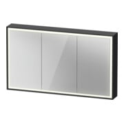 Duravit Armoire miroir L-Cube 120x70x15,5 cm, graphite, avec éclairage lavabo