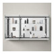 Duravit Armoire miroir L-Cube 120x70x15,5 cm, graphite, avec éclairage lavabo
