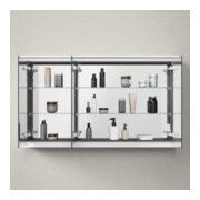 Duravit Armoire miroir L-Cube 120x70x15,5 cm, graphite, avec éclairage lavabo-5