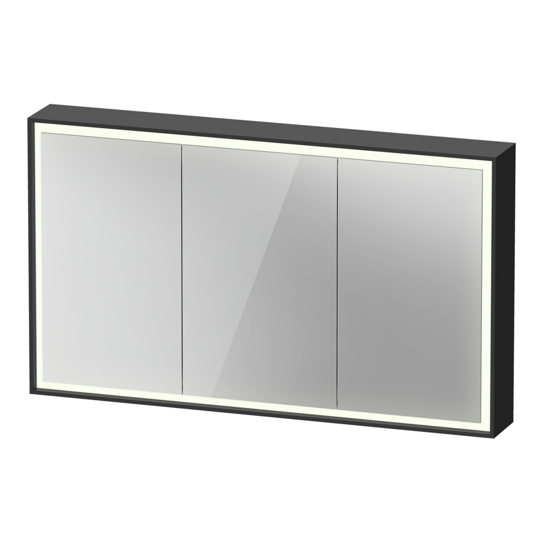 Duravit Armoire miroir L-Cube 120x70x15,5 cm, graphite mat, droite//gauche