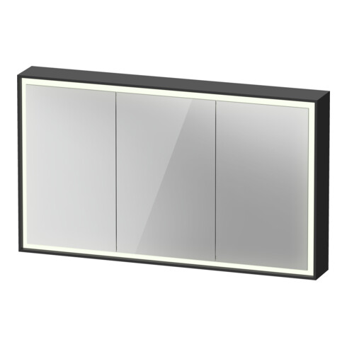 Duravit Armoire miroir L-Cube 120x70x15,5cm, gris mat, porte droite/gauche