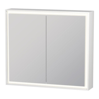 Duravit Armoire miroir L-Cube 80x70x15,5 cm, blanc mat, sans éclairage lavabo
